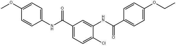 4-chloro-3-[(4-ethoxybenzoyl)amino]-N-(4-methoxyphenyl)benzamide 结构式