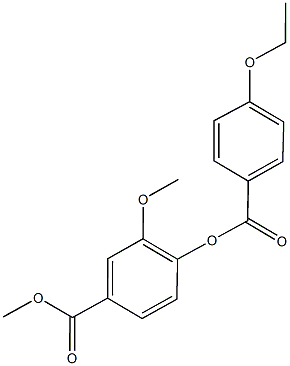 methyl 4-[(4-ethoxybenzoyl)oxy]-3-methoxybenzoate Struktur
