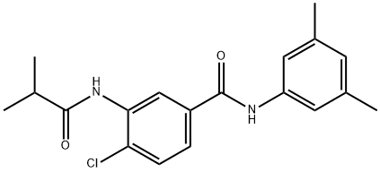 4-chloro-N-(3,5-dimethylphenyl)-3-(isobutyrylamino)benzamide Structure