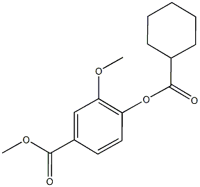 methyl 4-[(cyclohexylcarbonyl)oxy]-3-methoxybenzoate Structure