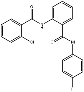 2-[(2-chlorobenzoyl)amino]-N-(4-fluorophenyl)benzamide 结构式
