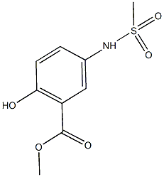 methyl 2-hydroxy-5-[(methylsulfonyl)amino]benzoate 化学構造式