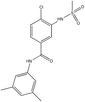 4-chloro-N-(3,5-dimethylphenyl)-3-[(methylsulfonyl)amino]benzamide Structure