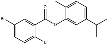 5-isopropyl-2-methylphenyl 2,5-dibromobenzoate Structure