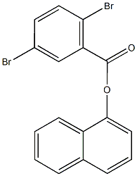 1-naphthyl 2,5-dibromobenzoate 化学構造式