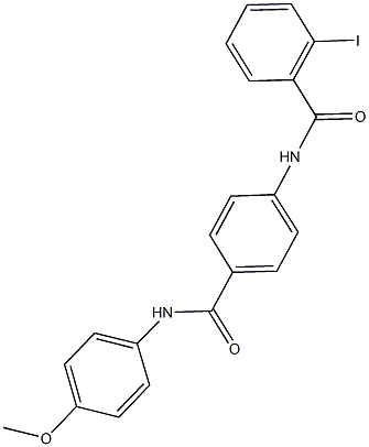 2-iodo-N-{4-[(4-methoxyanilino)carbonyl]phenyl}benzamide 结构式