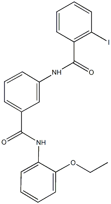 N-{3-[(2-ethoxyanilino)carbonyl]phenyl}-2-iodobenzamide 结构式