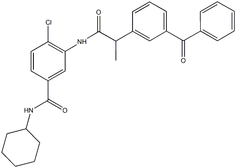 791803-21-9 3-{[2-(3-benzoylphenyl)propanoyl]amino}-4-chloro-N-cyclohexylbenzamide