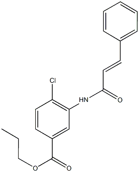 propyl 4-chloro-3-(cinnamoylamino)benzoate Structure