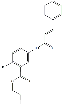 propyl 5-(cinnamoylamino)-2-hydroxybenzoate Struktur