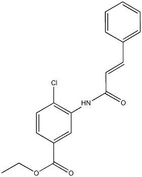 ethyl 4-chloro-3-(cinnamoylamino)benzoate 化学構造式