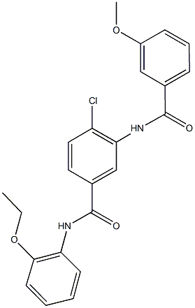 4-chloro-N-(2-ethoxyphenyl)-3-[(3-methoxybenzoyl)amino]benzamide 化学構造式