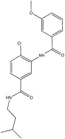 4-chloro-N-isopentyl-3-[(3-methoxybenzoyl)amino]benzamide 结构式