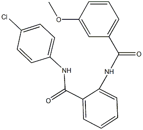 N-(4-chlorophenyl)-2-[(3-methoxybenzoyl)amino]benzamide 结构式