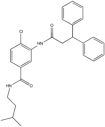 4-chloro-3-[(3,3-diphenylpropanoyl)amino]-N-isopentylbenzamide Structure