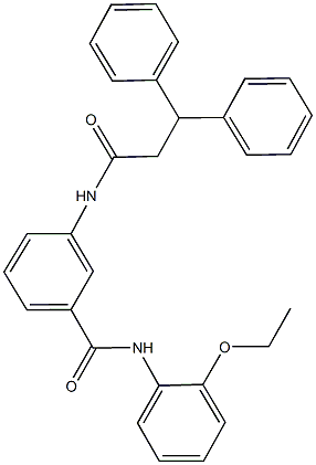 3-[(3,3-diphenylpropanoyl)amino]-N-(2-ethoxyphenyl)benzamide 结构式