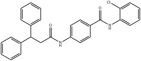 N-(2-chlorophenyl)-4-[(3,3-diphenylpropanoyl)amino]benzamide Struktur