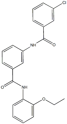 3-[(3-chlorobenzoyl)amino]-N-(2-ethoxyphenyl)benzamide,791803-81-1,结构式