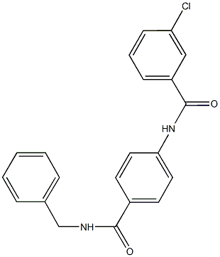 N-{4-[(benzylamino)carbonyl]phenyl}-3-chlorobenzamide Structure