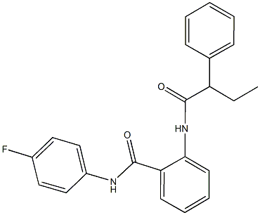 N-(4-fluorophenyl)-2-[(2-phenylbutanoyl)amino]benzamide Struktur