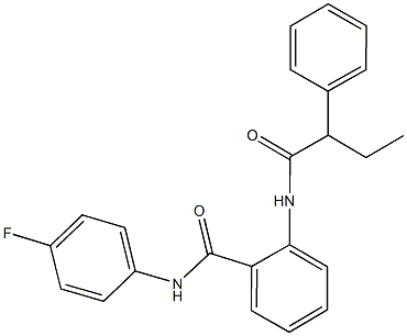 N-(4-fluorophenyl)-2-[(2-phenylbutanoyl)amino]benzamide Structure