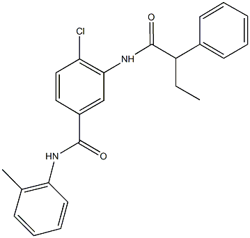 4-chloro-N-(2-methylphenyl)-3-[(2-phenylbutanoyl)amino]benzamide,791803-95-7,结构式