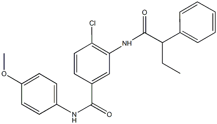 4-chloro-N-(4-methoxyphenyl)-3-[(2-phenylbutanoyl)amino]benzamide,791803-96-8,结构式
