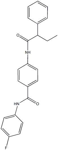 N-(4-fluorophenyl)-4-[(2-phenylbutanoyl)amino]benzamide Struktur