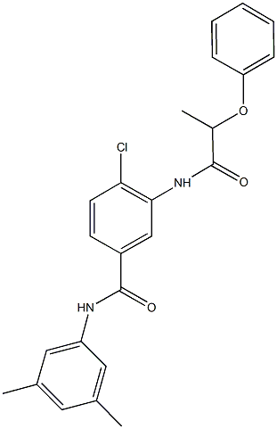 4-chloro-N-(3,5-dimethylphenyl)-3-[(2-phenoxypropanoyl)amino]benzamide,791804-06-3,结构式