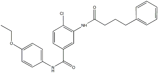 4-chloro-N-(4-ethoxyphenyl)-3-[(4-phenylbutanoyl)amino]benzamide 化学構造式