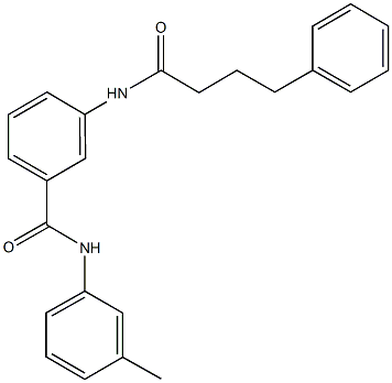 N-(3-methylphenyl)-3-[(4-phenylbutanoyl)amino]benzamide Structure