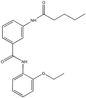 N-(2-ethoxyphenyl)-3-(pentanoylamino)benzamide 结构式