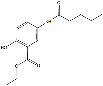 ethyl 2-hydroxy-5-(pentanoylamino)benzoate Structure