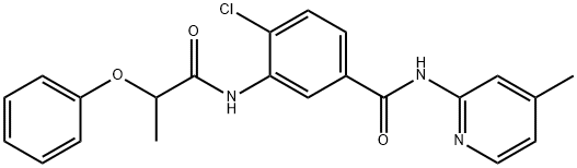 791804-48-3 4-chloro-N-(4-methyl-2-pyridinyl)-3-[(2-phenoxypropanoyl)amino]benzamide