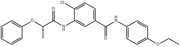 4-chloro-N-(4-ethoxyphenyl)-3-[(2-phenoxypropanoyl)amino]benzamide Structure