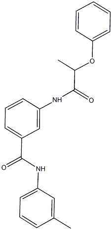 N-(3-methylphenyl)-3-[(2-phenoxypropanoyl)amino]benzamide,791804-52-9,结构式