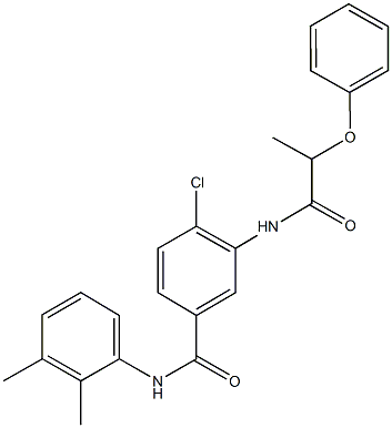 4-chloro-N-(2,3-dimethylphenyl)-3-[(2-phenoxypropanoyl)amino]benzamide 化学構造式