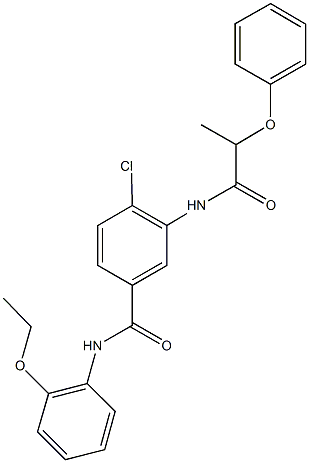 4-chloro-N-(2-ethoxyphenyl)-3-[(2-phenoxypropanoyl)amino]benzamide,791804-62-1,结构式