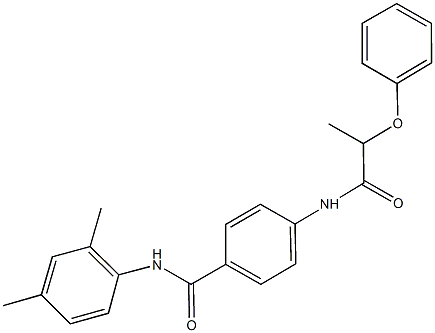 N-(2,4-dimethylphenyl)-4-[(2-phenoxypropanoyl)amino]benzamide Struktur