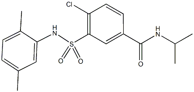 4-chloro-3-[(2,5-dimethylanilino)sulfonyl]-N-isopropylbenzamide 结构式