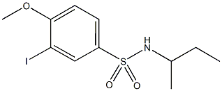 N-(sec-butyl)-3-iodo-4-methoxybenzenesulfonamide,791804-86-9,结构式