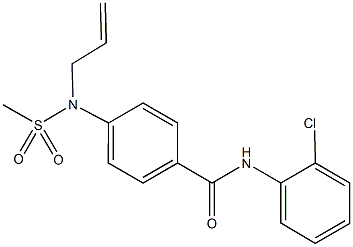 4-[allyl(methylsulfonyl)amino]-N-(2-chlorophenyl)benzamide,791805-00-0,结构式
