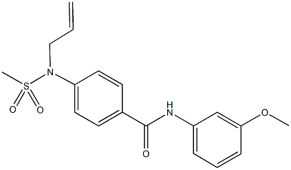 4-[allyl(methylsulfonyl)amino]-N-(3-methoxyphenyl)benzamide Structure