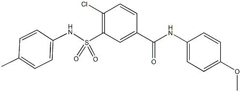 4-chloro-N-(4-methoxyphenyl)-3-(4-toluidinosulfonyl)benzamide Structure