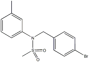 N-(4-bromobenzyl)-N-(3-methylphenyl)methanesulfonamide Struktur