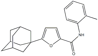 5-(1-adamantyl)-N-(2-methylphenyl)-2-furamide 结构式