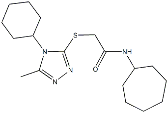 N-cycloheptyl-2-[(4-cyclohexyl-5-methyl-4H-1,2,4-triazol-3-yl)sulfanyl]acetamide Structure