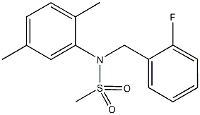 N-(2,5-dimethylphenyl)-N-(2-fluorobenzyl)methanesulfonamide Structure