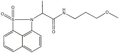 2-(1,1-dioxido-2H-naphtho[1,8-cd]isothiazol-2-yl)-N-(3-methoxypropyl)propanamide|