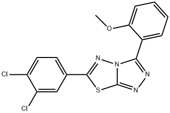 2-[6-(3,4-dichlorophenyl)[1,2,4]triazolo[3,4-b][1,3,4]thiadiazol-3-yl]phenyl methyl ether,791805-85-1,结构式
